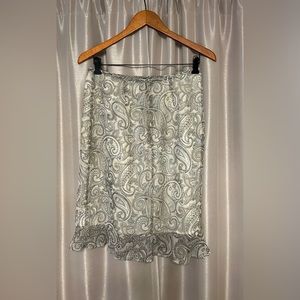 Beautiful print, lined rayon skirt